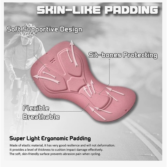 DEALYORK Padded 1 pair Bike Shorts Cycling Bicycle Biking Biker 3D Padding NWT - Picture 4 of 14